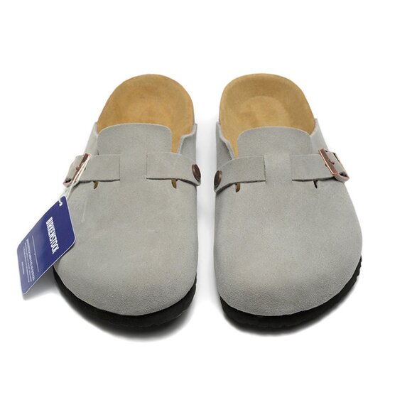 NWT Birkenstock Unisex Boston Suede Soft Footbed Clogs - Picture 1 of 4